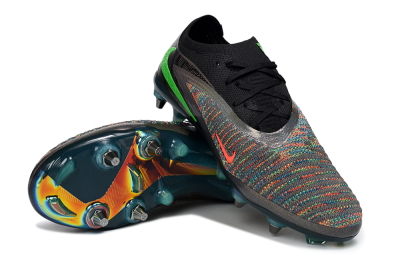 Nike Phantom 6 Low Elite SG Football Boots - Black/Vibrant Green/Fiery Red