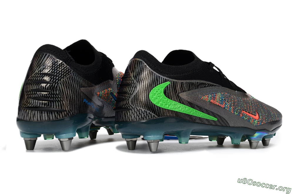 Nike Phantom 6 Low Elite SG Football Boots - Black/Vibrant Green/Fiery Red 6