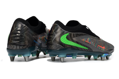 Nike Phantom 6 Low Elite SG Football Boots - Black/Vibrant Green/Fiery Red