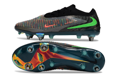 Nike Phantom 6 Low Elite SG Football Boots - Black/Vibrant Green/Fiery Red