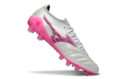 Mizuno Morelia Neo 4 FG Football Boots - White/Electric Pink/Metallic Silver