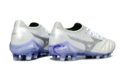 Mizuno Morelia Neo 4 FG Football Boots - White/Sky Blue/Deep Purple