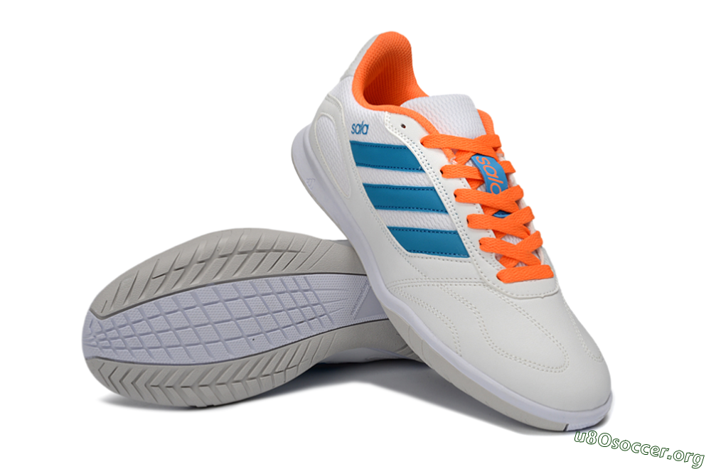 Adidas Top Sala IC Football Shoes - White/Sky Blue/Orange Blaze 0