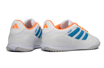 Adidas Top Sala IC Football Shoes - White/Sky Blue/Orange Blaze