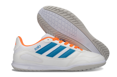 Adidas Top Sala IC Football Shoes - White/Sky Blue/Orange Blaze