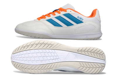 Adidas Top Sala IC Football Shoes - White/Sky Blue/Orange Blaze