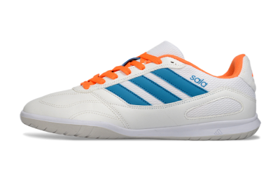 Adidas Top Sala IC Football Shoes - White/Sky Blue/Orange Blaze