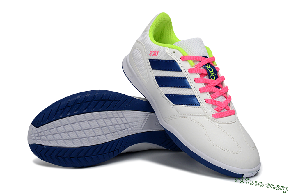 Adidas Top Sala IC Football Shoes - White/Navy Blue/Pink 0