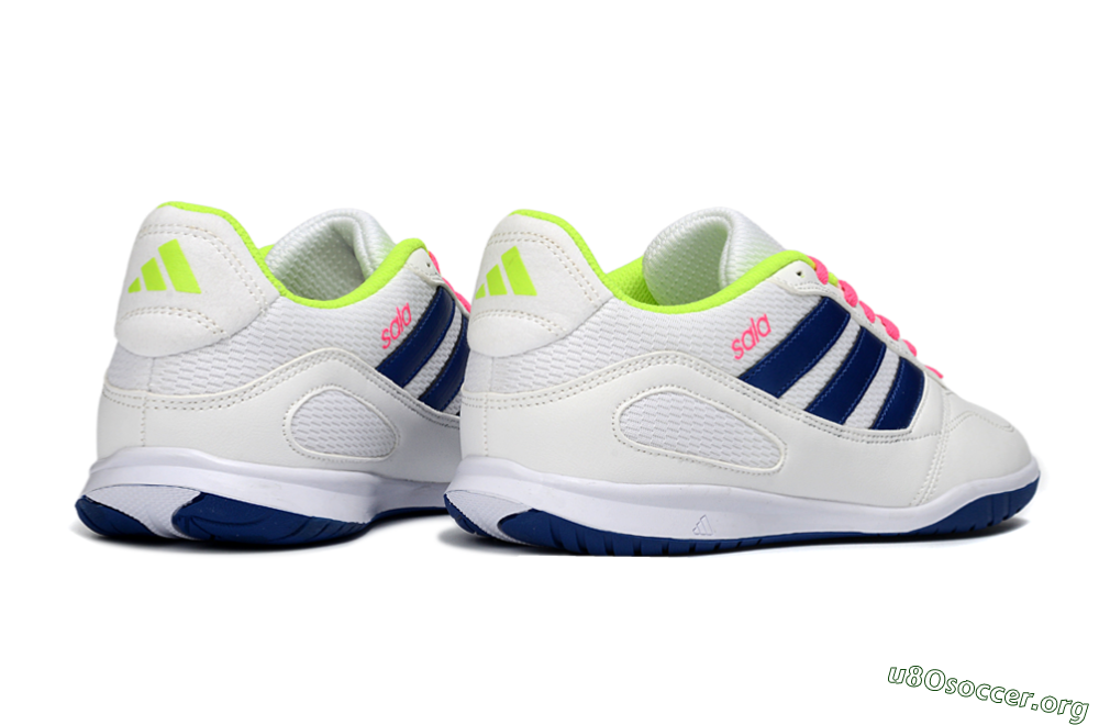 Adidas Top Sala IC Football Shoes - White/Navy Blue/Pink 6