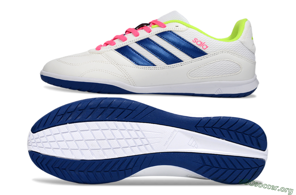 Adidas Top Sala IC Football Shoes - White/Navy Blue/Pink 1