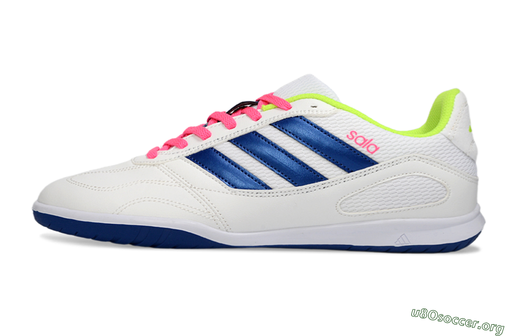 Adidas Top Sala IC Football Shoes - White/Navy Blue/Pink 3