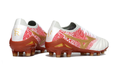 Mizuno Morelia Neo 4 FG Football Boots - White/Scarlet Red/Copper Brown