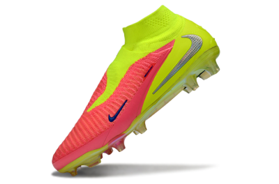 Nike Phantom 6 High Elite FG Football Boots - Pink/Neon Green/Blue