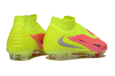 Nike Phantom 6 High Elite FG Football Boots - Pink/Neon Green/Blue