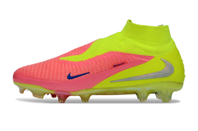 Nike Phantom 6 High Elite FG Football Boots - Pink/Neon Green/Blue