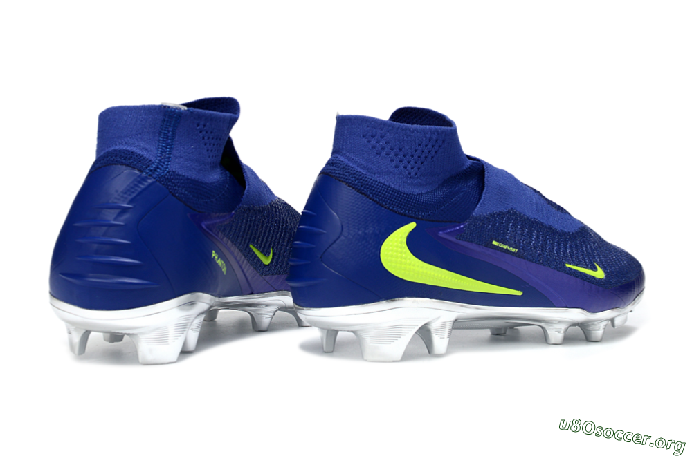 Nike Phantom 6 High Elite FG Football Boots - Blue/Electric Yellow/Deep Navy 6