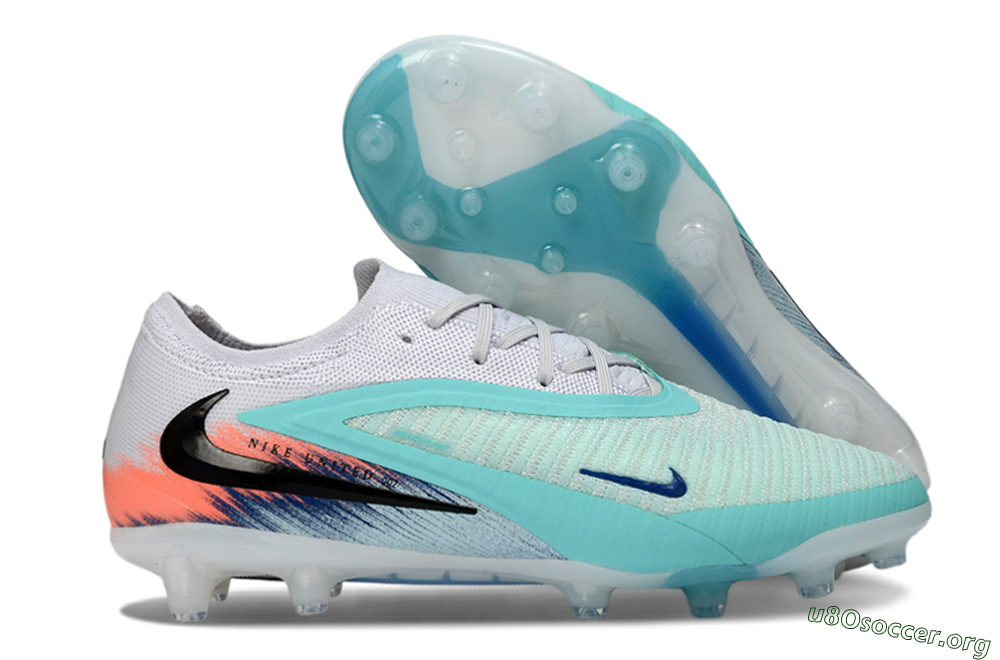 Nike Phantom 6 Low Elite AG Football Boots - Aqua/Coral Splash/Icy Blue 2