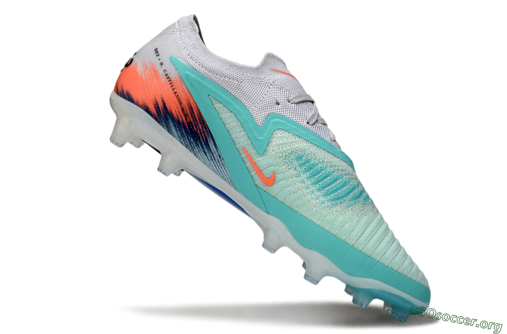 Nike Phantom 6 Low Elite AG Football Boots - Aqua/Coral Splash/Icy Blue 4