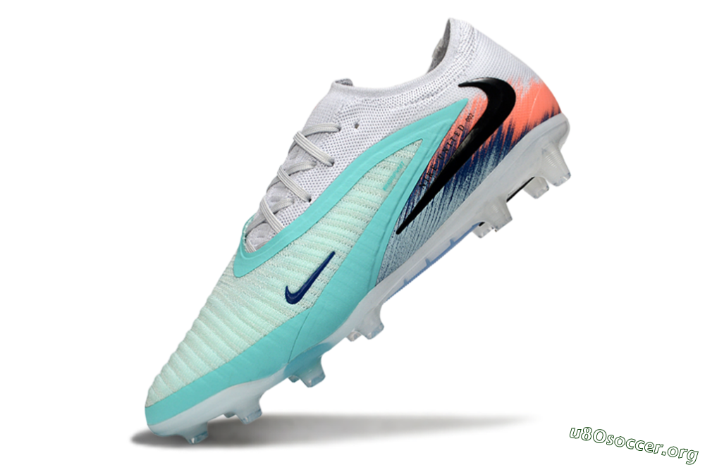 Nike Phantom 6 Low Elite AG Football Boots - Aqua/Coral Splash/Icy Blue 5