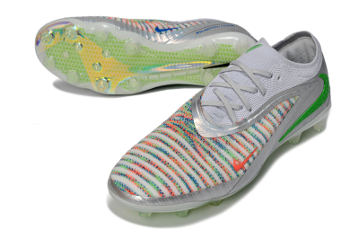 Nike Phantom 6 Low Elite AG Football Boots - Silver/Neon Green/Coral Pink