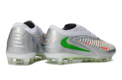 Nike Phantom 6 Low Elite AG Football Boots - Silver/Neon Green/Coral Pink