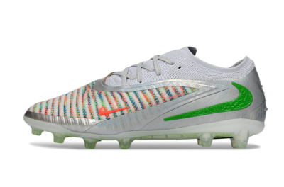 Nike Phantom 6 Low Elite AG Football Boots - Silver/Neon Green/Coral Pink