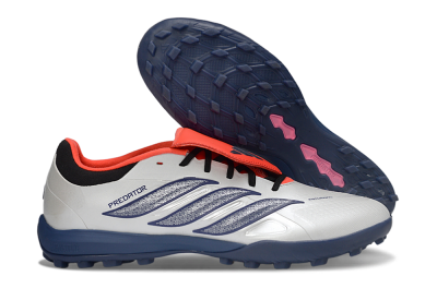 Adidas Predator Elite Fold-Over Tongue TF Football Shoes - White/Navy Blue/Neon Orange