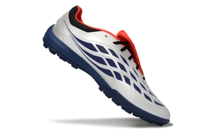 Adidas Predator Elite Fold-Over Tongue TF Football Shoes - White/Navy Blue/Neon Orange