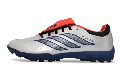 Adidas Predator Elite Fold-Over Tongue TF Football Shoes - White/Navy Blue/Neon Orange