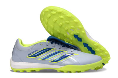 Adidas Predator Elite Fold-Over Tongue TF Football Shoes - Gray/Lime Green/Navy Blue