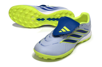 Adidas Predator Elite Fold-Over Tongue TF Football Shoes - Gray/Lime Green/Navy Blue