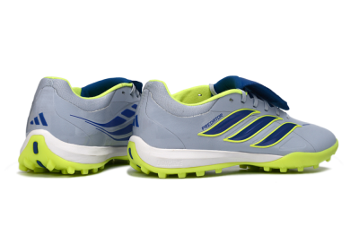 Adidas Predator Elite Fold-Over Tongue TF Football Shoes - Gray/Lime Green/Navy Blue