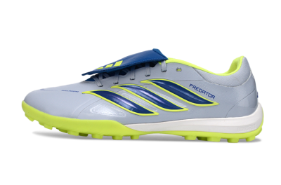 Adidas Predator Elite Fold-Over Tongue TF Football Shoes - Gray/Lime Green/Navy Blue