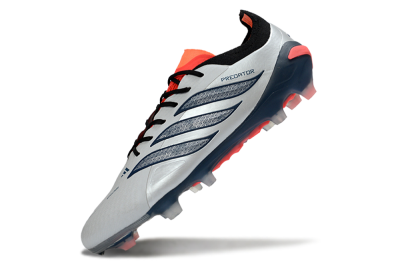 Adidas Predator 26 Elite FG Football Boots - Grey/Navy Blue/Fiery Red