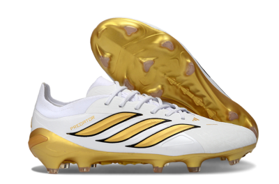 Adidas Predator 26 Elite FG Football Boots - White/Golden Burst/Sleek Black