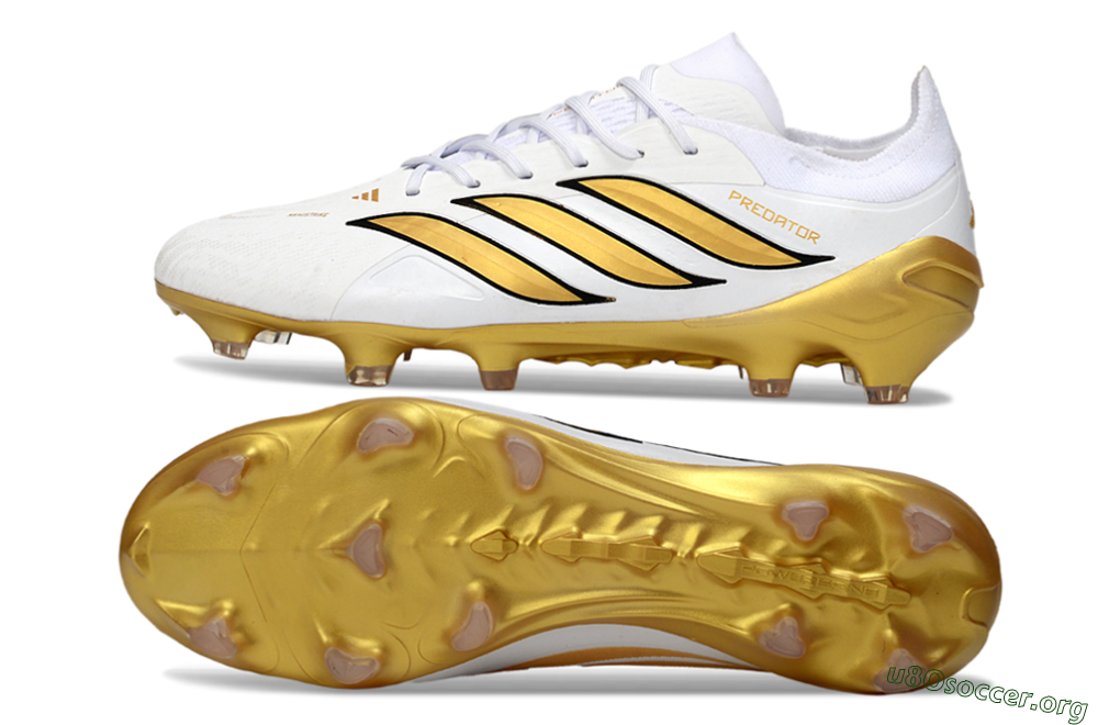 Adidas Predator 26 Elite FG Football Boots - White/Golden Burst/Sleek Black 1