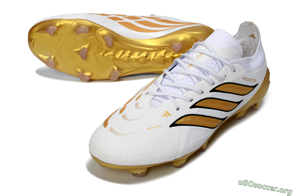 Adidas Predator 26 Elite FG Football Boots - White/Golden Burst/Sleek Black 0