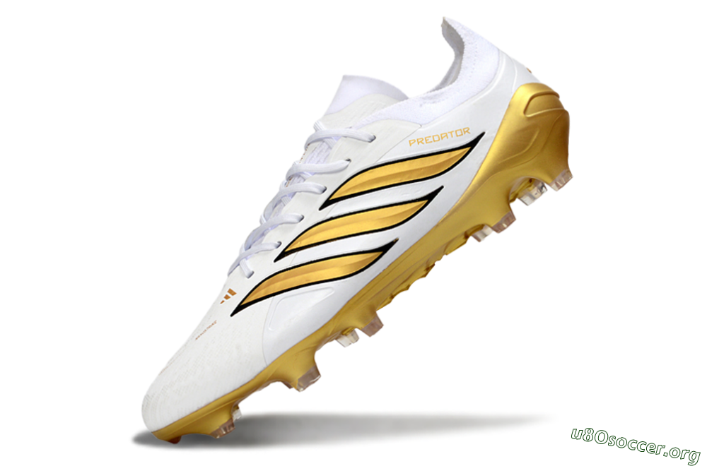 Adidas Predator 26 Elite FG Football Boots - White/Golden Burst/Sleek Black 5