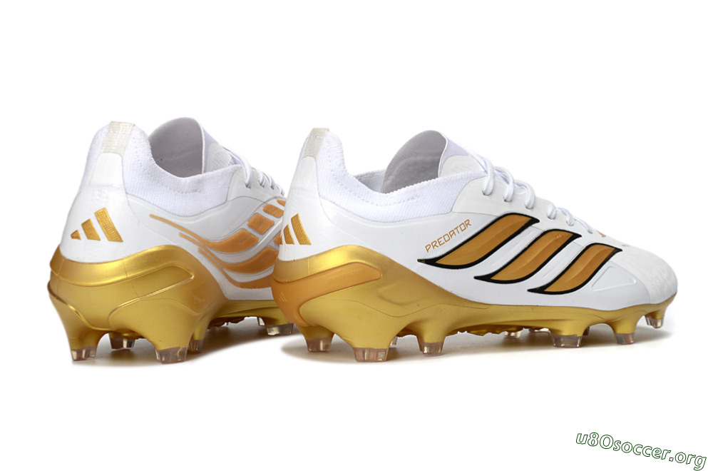 Adidas Predator 26 Elite FG Football Boots - White/Golden Burst/Sleek Black 6