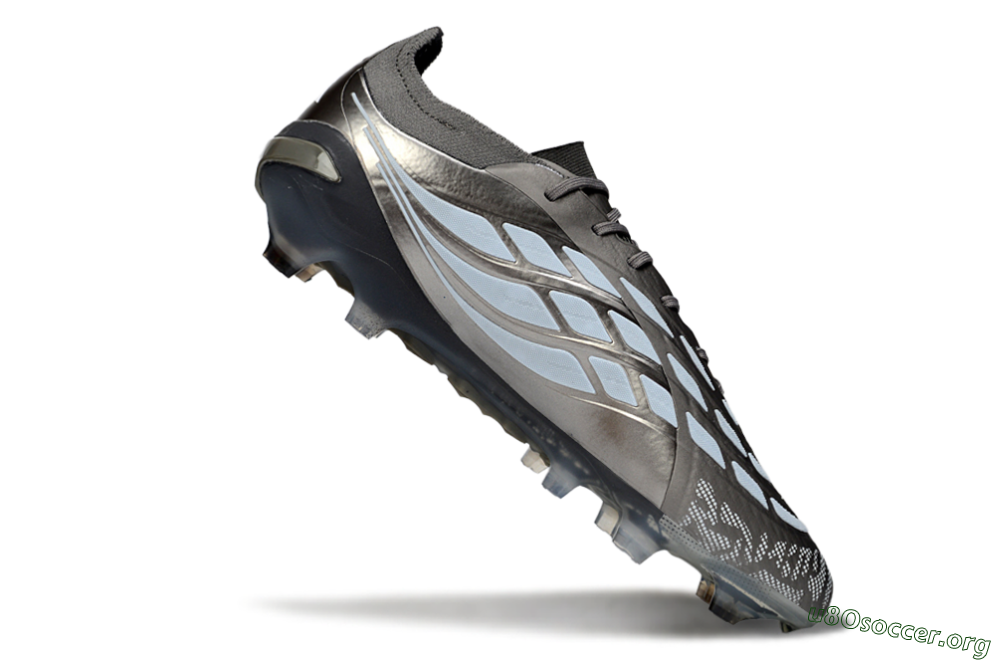 Adidas Predator 26 Elite FG Football Boots - Gray/Graphite Silver/Charcoal 4