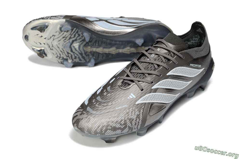 Adidas Predator 26 Elite FG Football Boots - Gray/Graphite Silver/Charcoal 0
