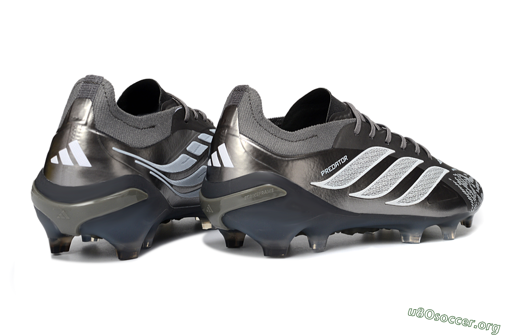 Adidas Predator 26 Elite FG Football Boots - Gray/Graphite Silver/Charcoal 6