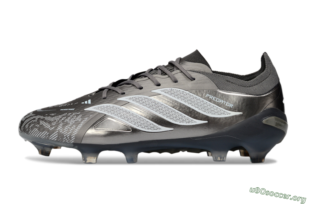 Adidas Predator 26 Elite FG Football Boots - Gray/Graphite Silver/Charcoal 3
