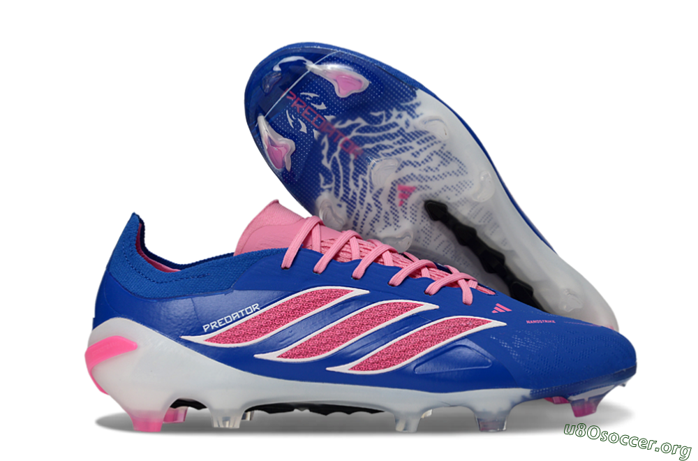 Adidas Predator 26 Elite FG Football Boots - Blue/Electric Pink/White 2