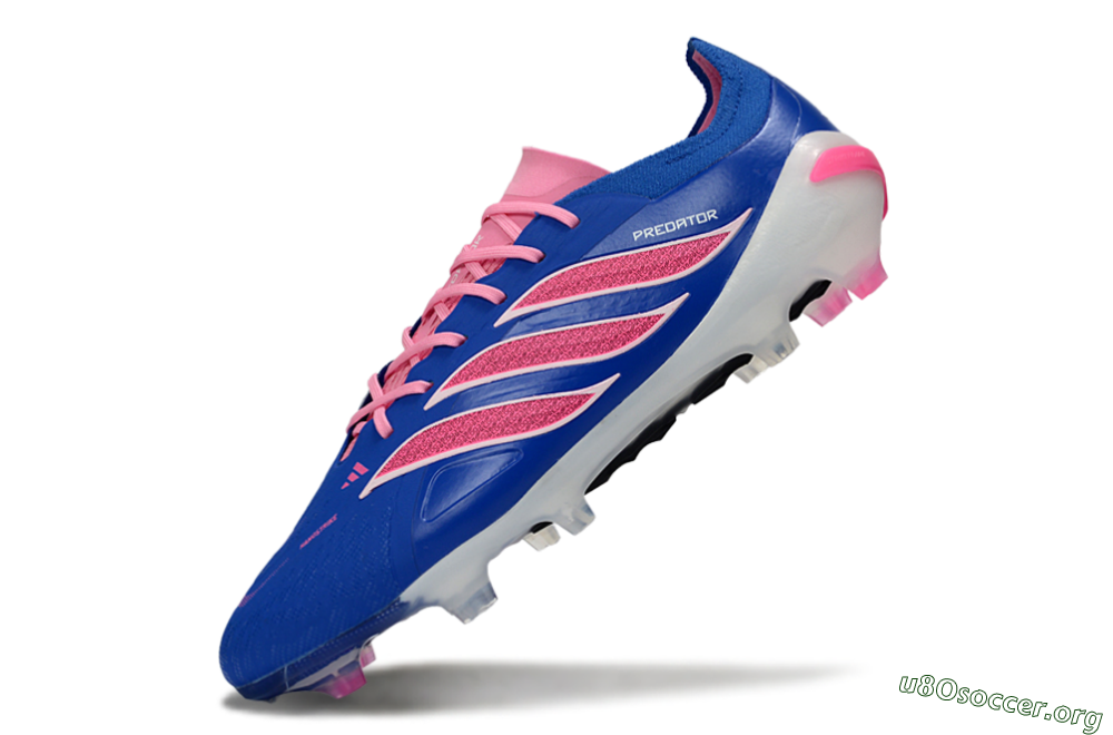 Adidas Predator 26 Elite FG Football Boots - Blue/Electric Pink/White 5