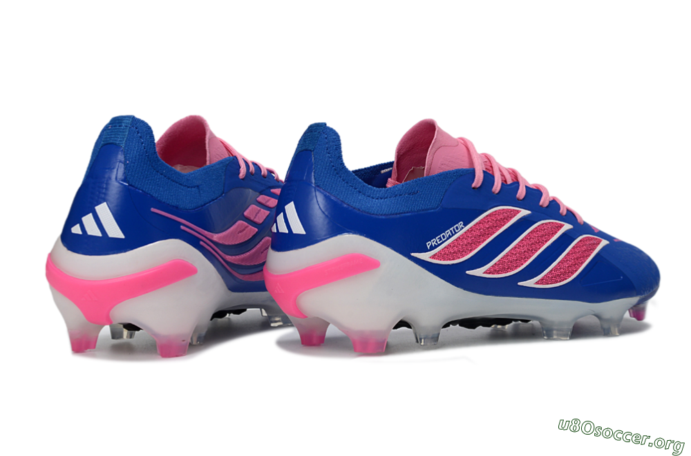 Adidas Predator 26 Elite FG Football Boots - Blue/Electric Pink/White 6