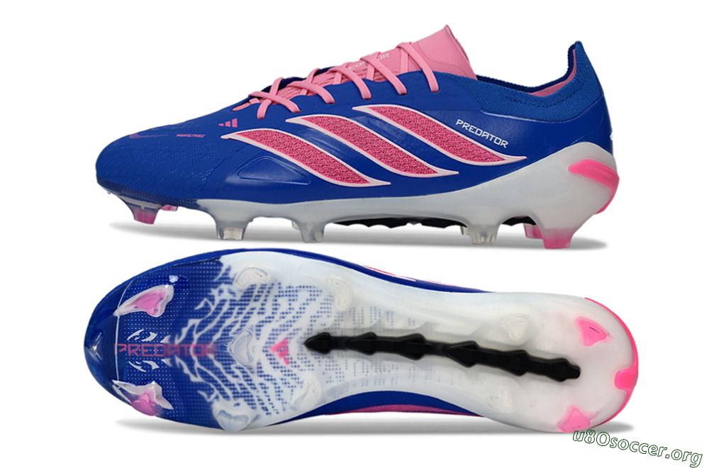 Adidas Predator 26 Elite FG Football Boots - Blue/Electric Pink/White 1
