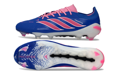 Adidas Predator 26 Elite FG Football Boots - Blue/Electric Pink/White