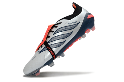 Adidas Predator 26 Elite Fold-Over Tongue FG Football Boots - White/Midnight Blue/Flame Orange