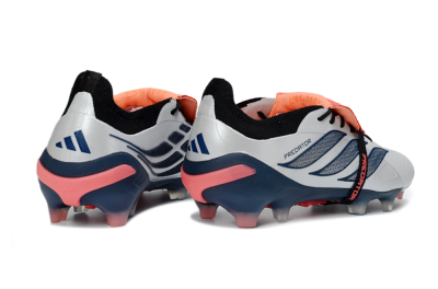 Adidas Predator 26 Elite Fold-Over Tongue FG Football Boots - White/Midnight Blue/Flame Orange